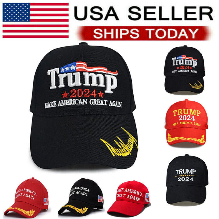 Trump 2024 Hat Make America Great Again Embroidered Adjustable Baseball Cap