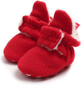 Baby Boy Girl Fleece Booties Newborn Cozy Winter Warm Socks Toddler Non-Slip Soft Sole Crib Shoes…